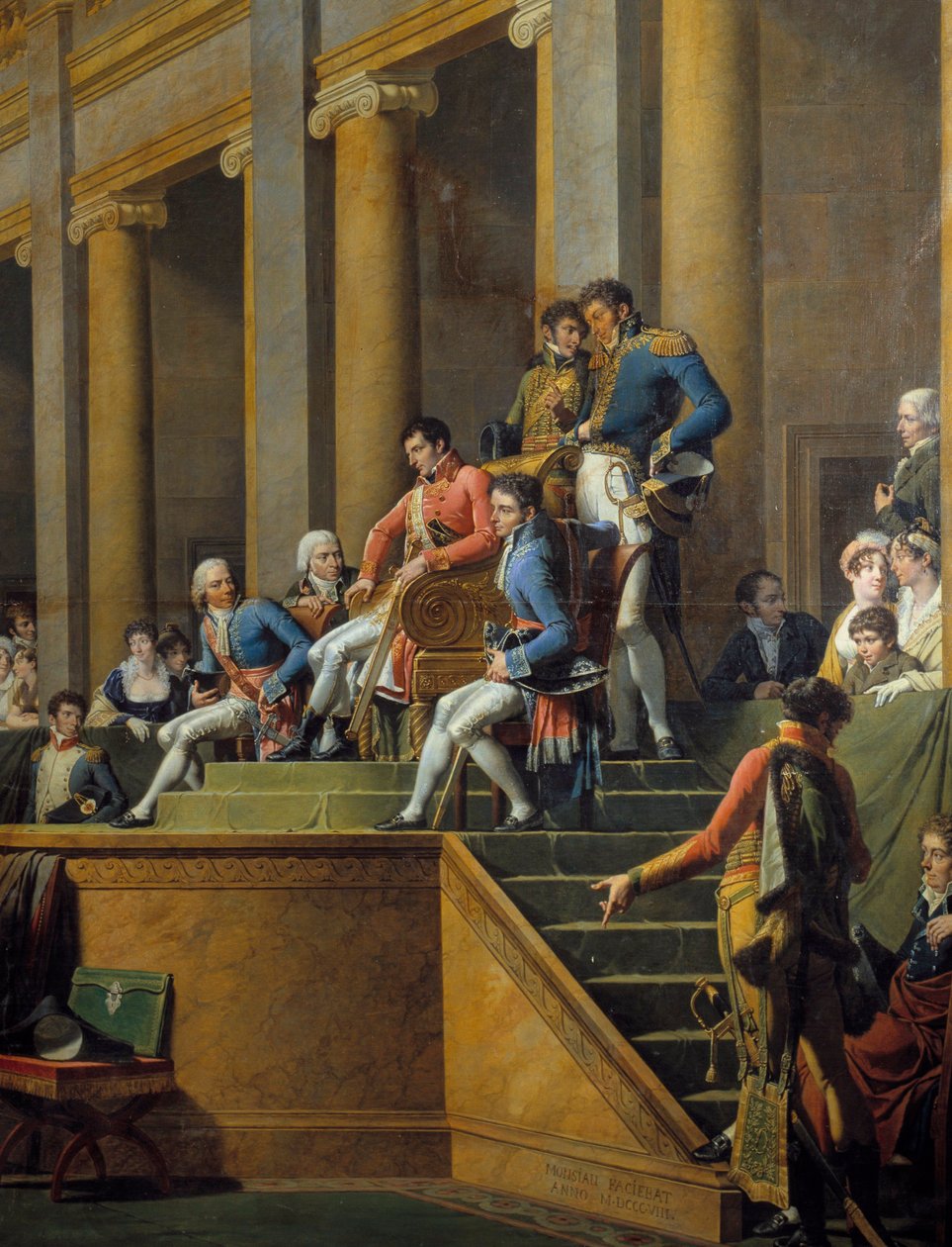 Detalje af den Cisalpine Republiks konsulat samlet i comitia i Lyon af Nicolas Andre Monsiau