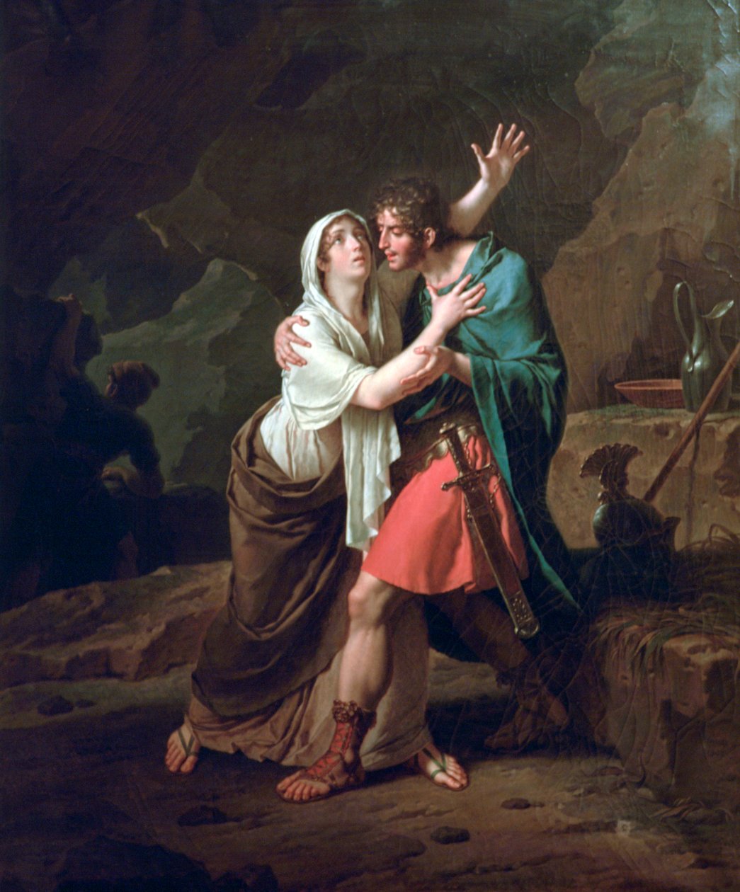 Eponine og Sabinus, 1802 af Nicolas Andre Monsiau