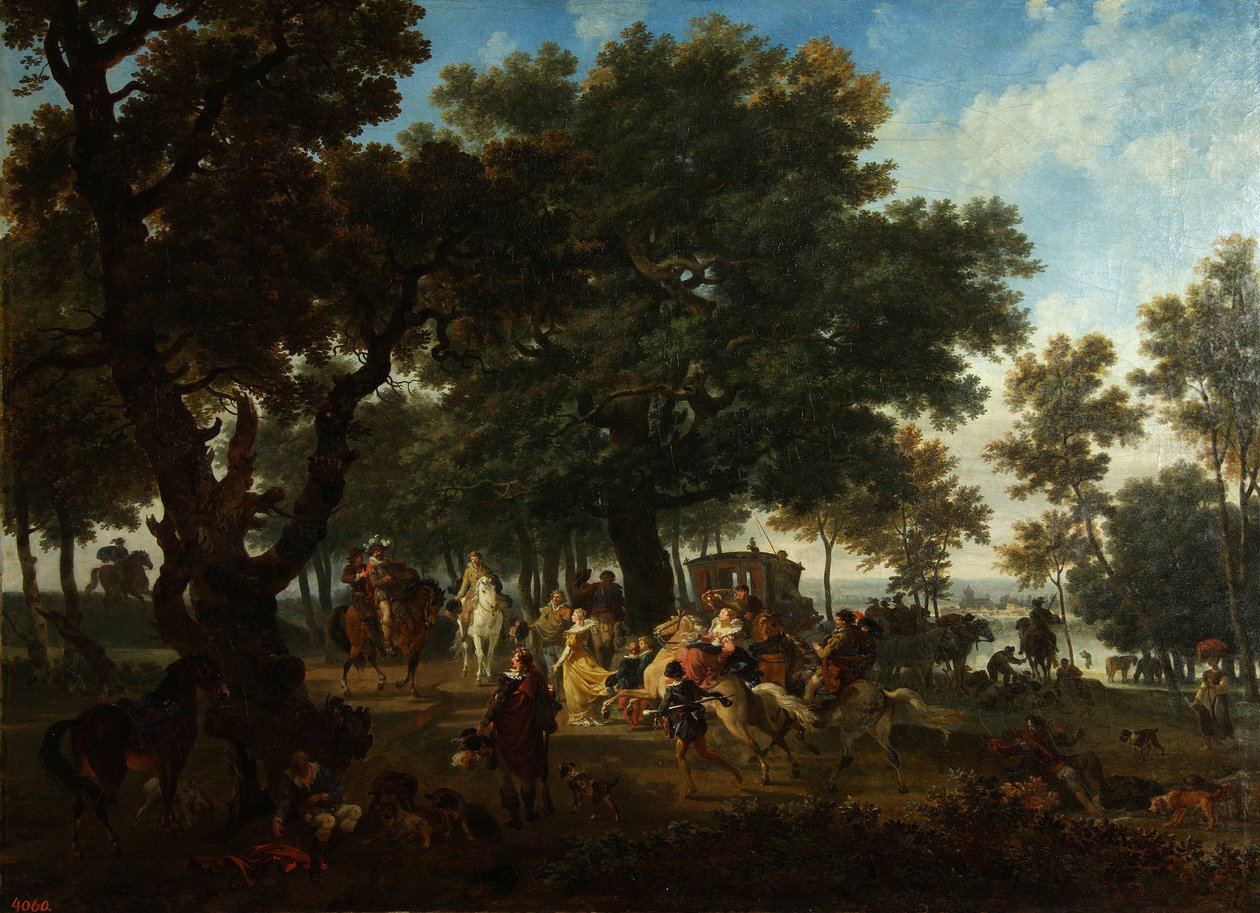 Henri IV og hans Suite Jagt, ca 1804 af Nicolas Antoine Taunay