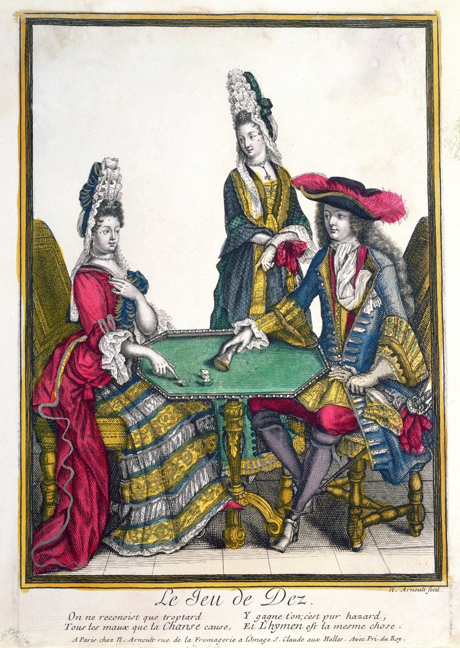Le Jeu de Dez (Terningespil), slutningen af det 17. århundrede af Nicolas Arnoult
