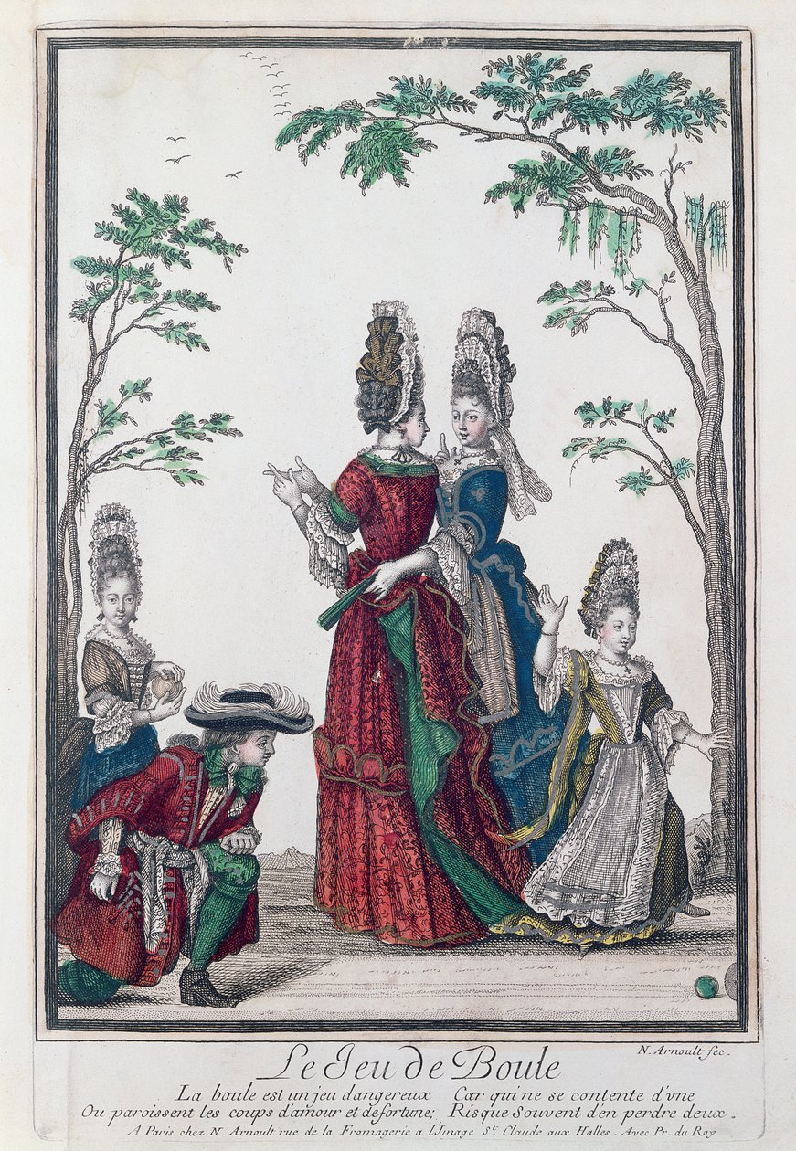 Skuespil (Le Jeu de Boule), slutningen af det 17. århundrede af Nicolas Arnoult