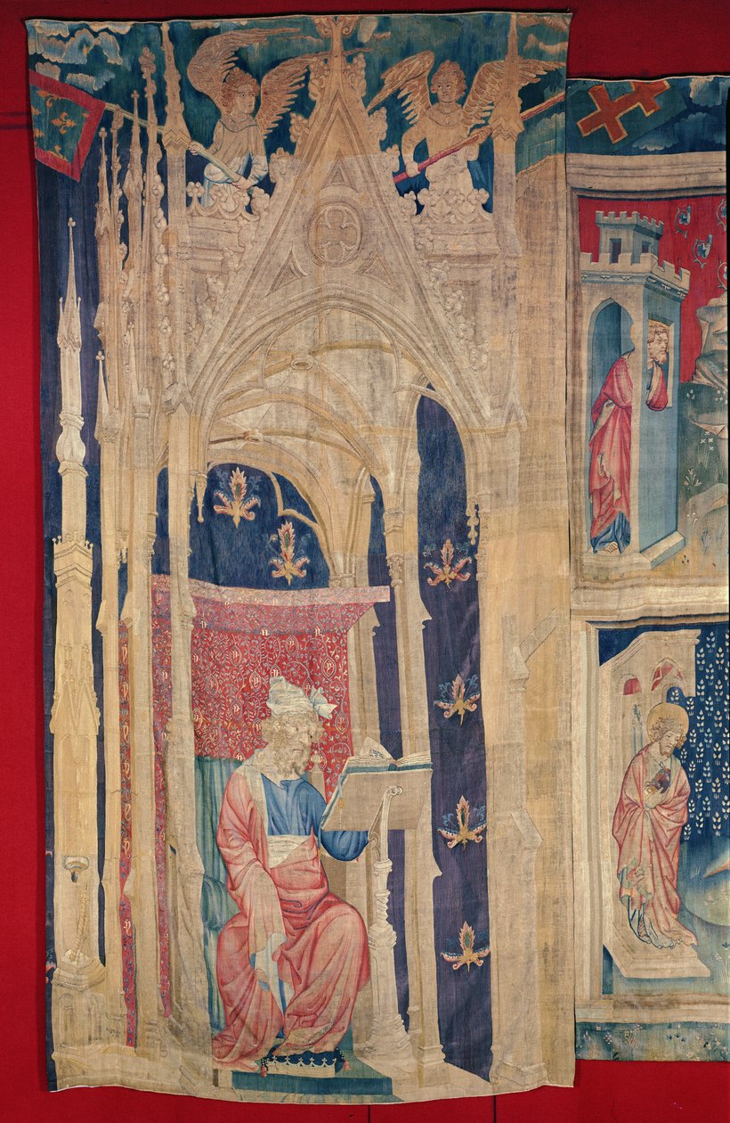 The Reader, fra Apocalypse Tapestry of Angers, 1373-87 (tapet) af Nicolas Bataille