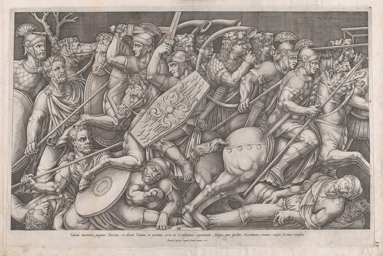 Mirror of Roman Magnificence: Daican War, 1553., 1553. af Nicolas Beatrizet