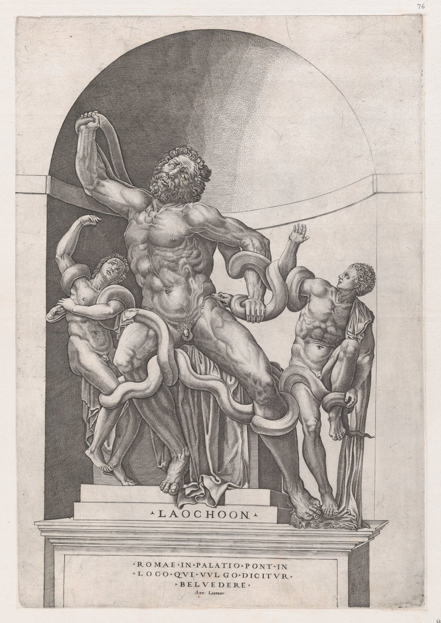 Mirror of Roman Magnificence: Laocoon, 16. århundrede., 16. århundrede. af Nicolas Beatrizet