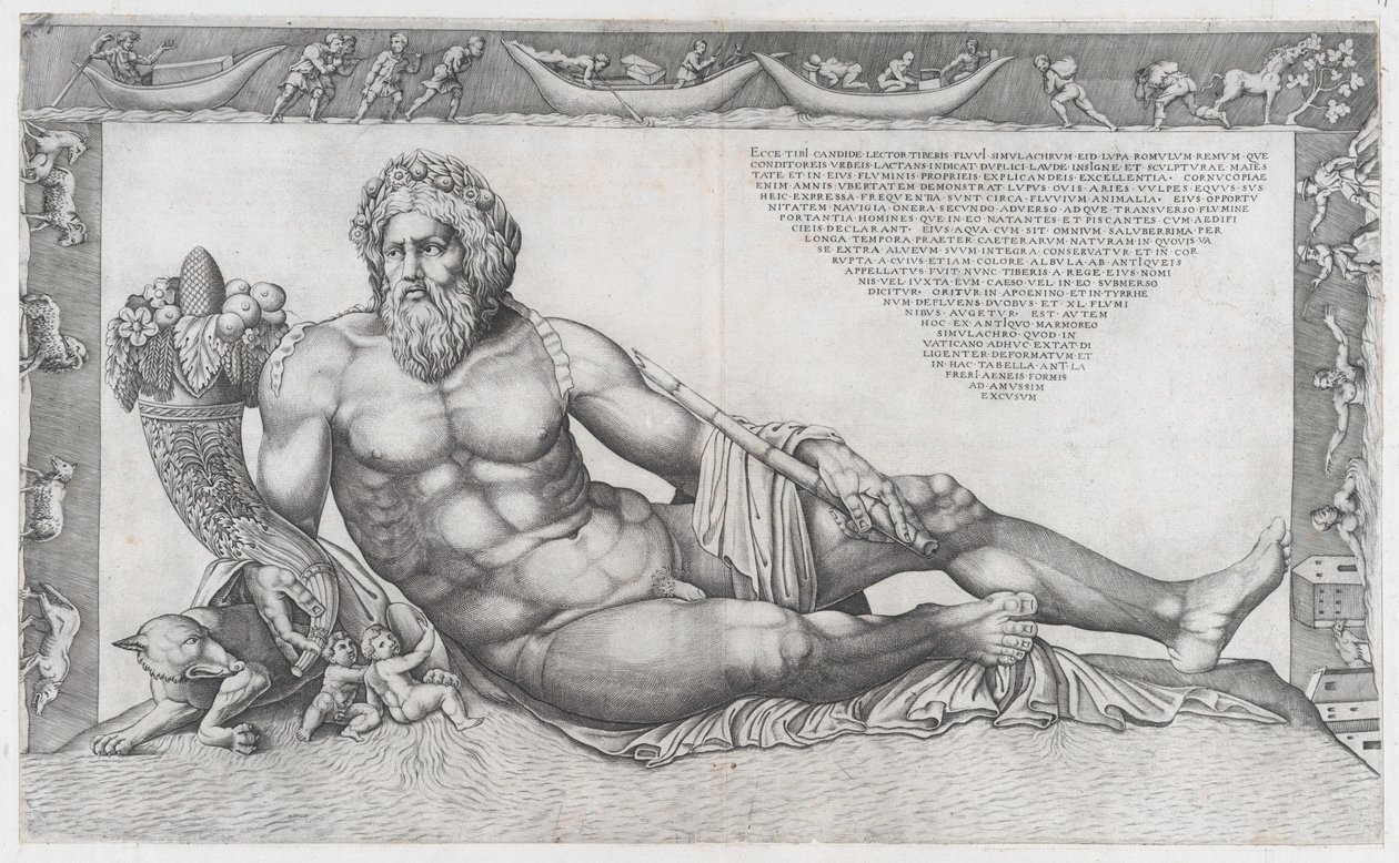 Mirror of Roman Magnificence: The Tiber, midten af ​​det 16. århundrede., midten af ​​det 16. århundrede. af Nicolas Beatrizet