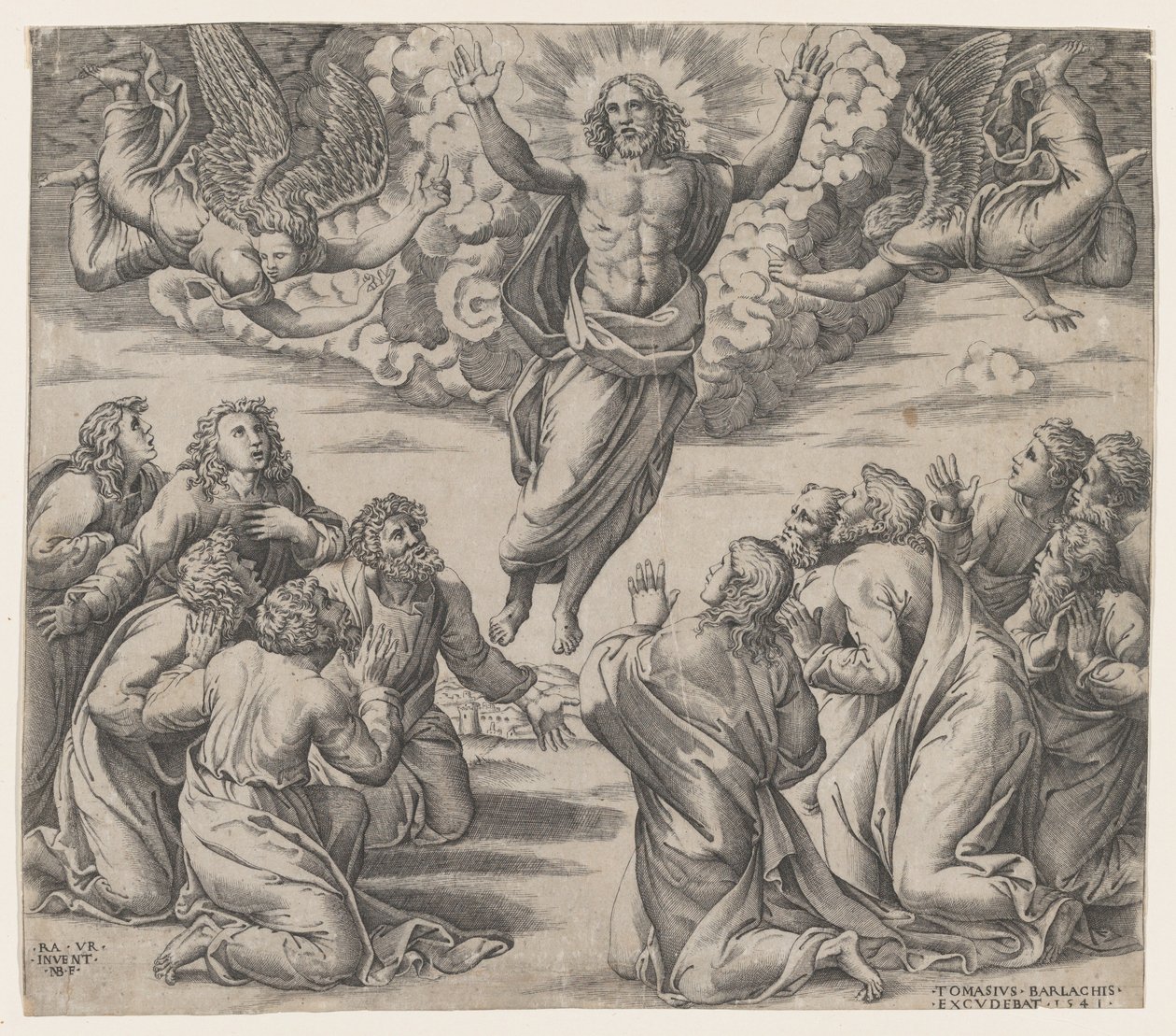 Forvandlingen, efter Raphael, 1541., 1541. af Nicolas Beatrizet