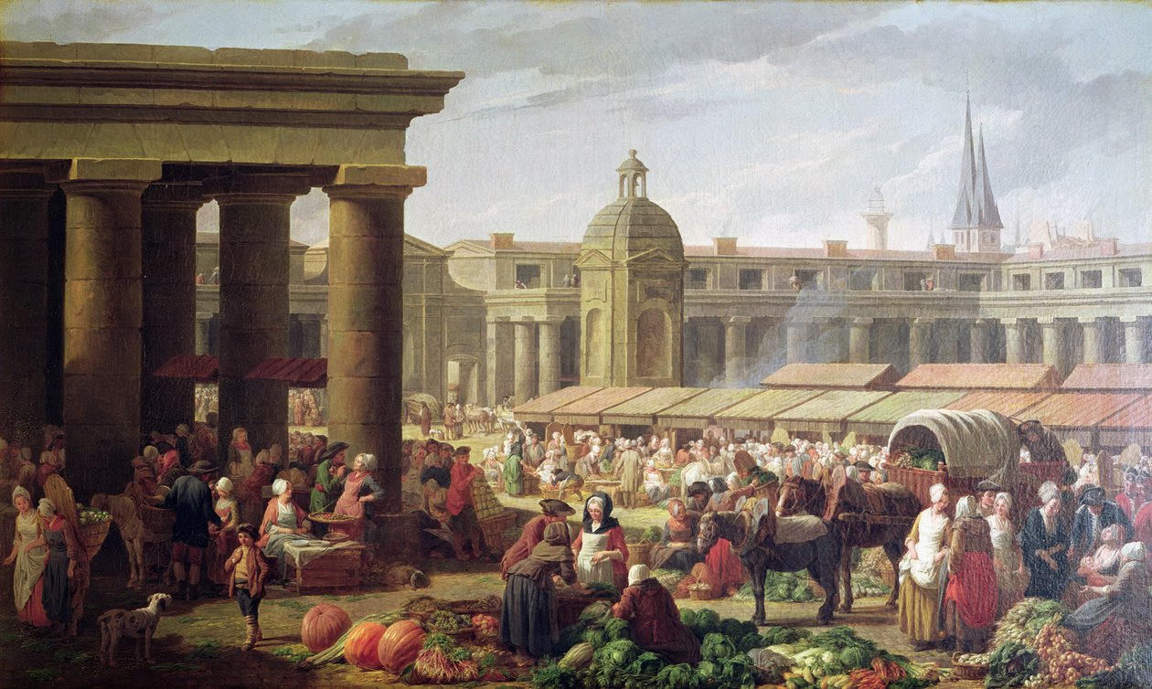 Les Halles, Paris af Nicolas Bernard Lepicie