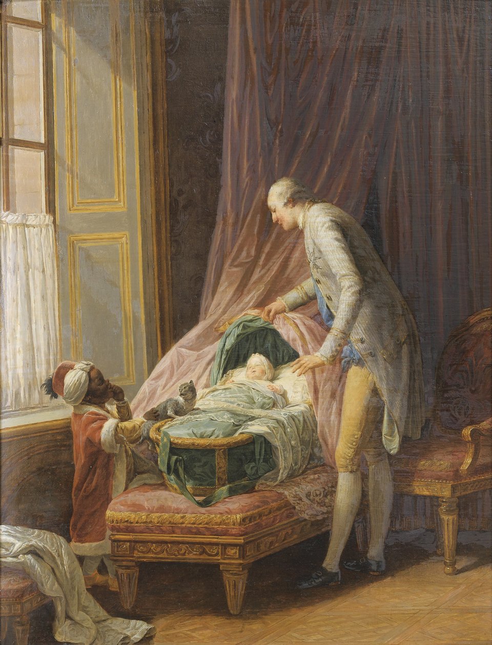 Louis Philippe Joseph dOrléans 1747-1793, ved vuggen, 1774 af Nicolas Bernard Lepicie