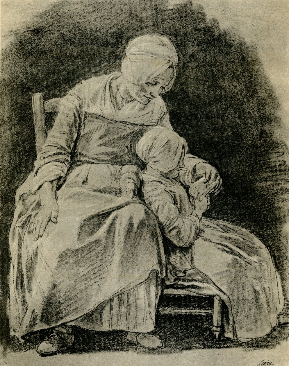 Moderuddannelse af Nicolas-Bernard Lepicie