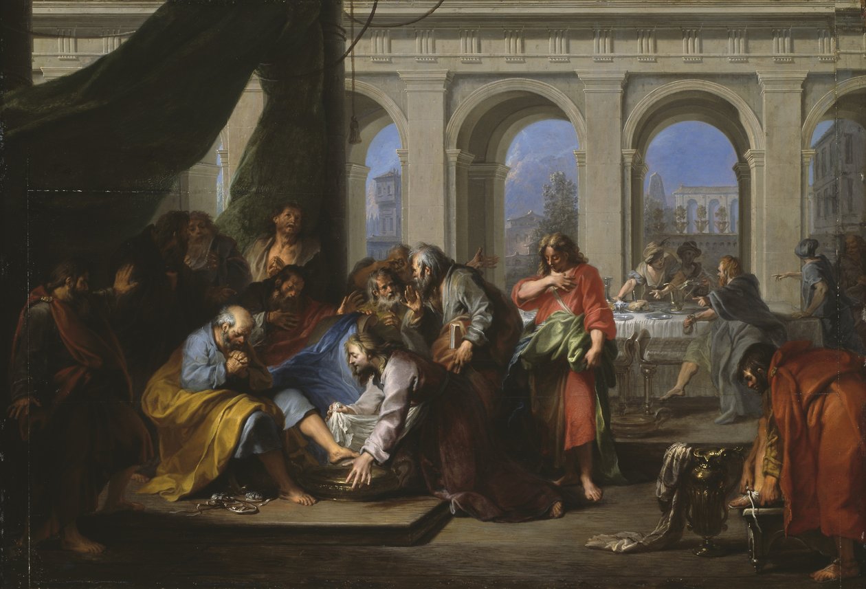 Kristus vasker sine disciples fødder af Nicolas Bertin