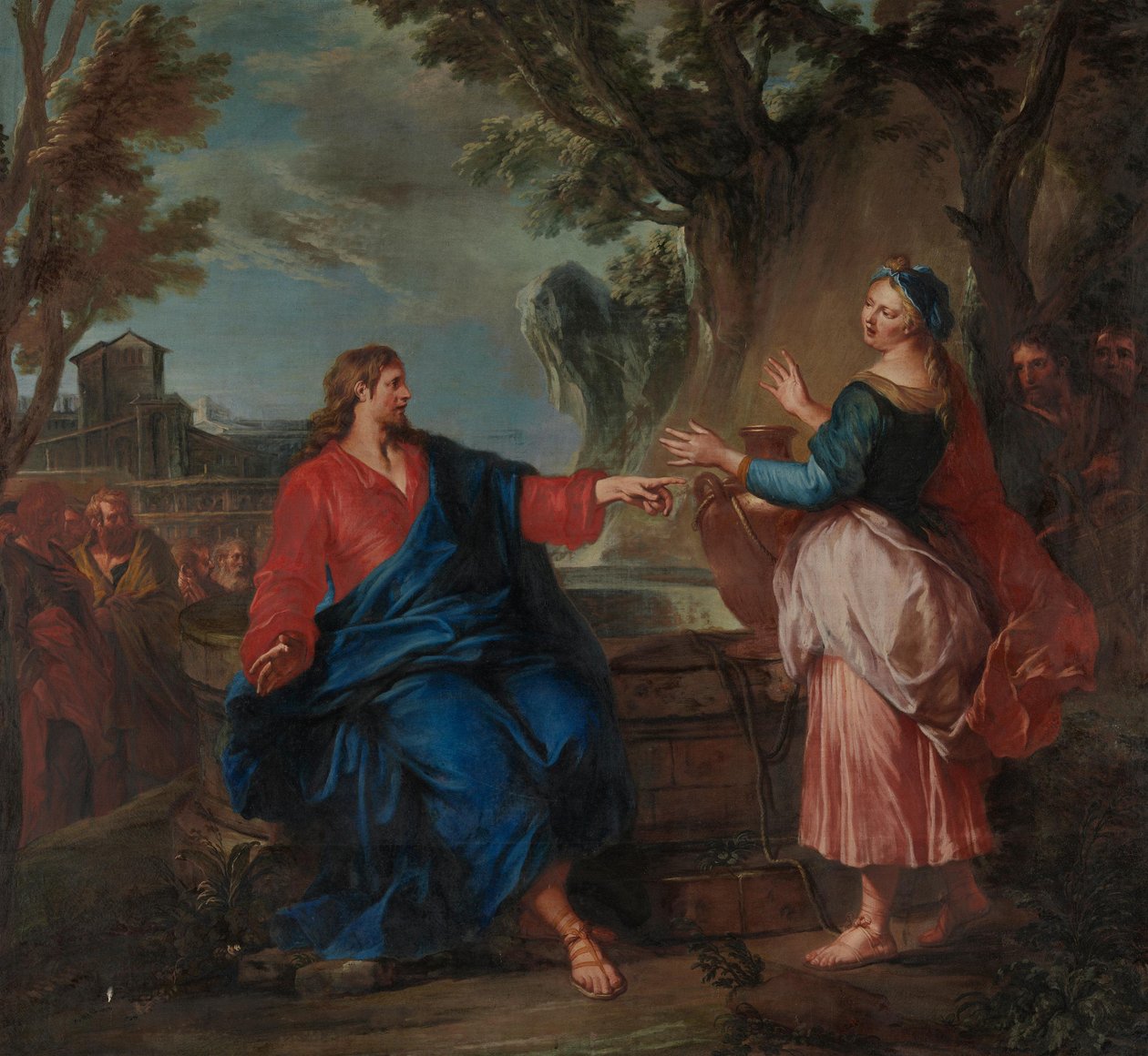 Kristus og den samaritanske kvinde af Nicolas Bertin