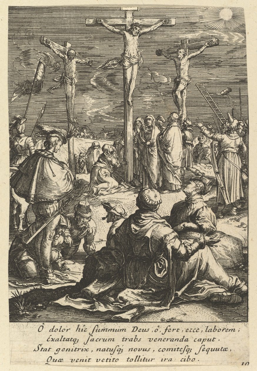 Kristus på korset, fra The Passion of Christ, midten af det 17. århundrede. af Nicolas Cochin