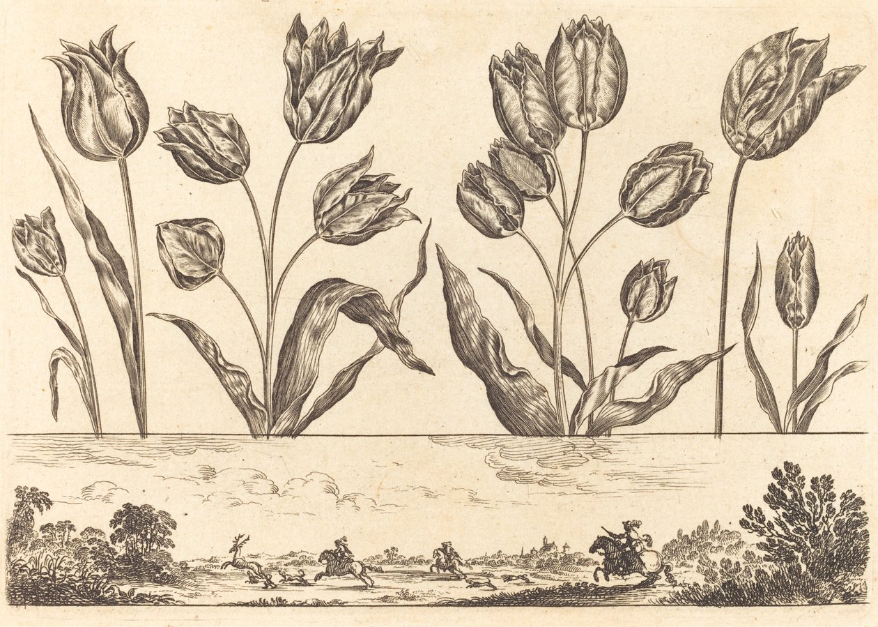Blomstertryk nr.12 af Nicolas Cochin after Balthasar Moncornet