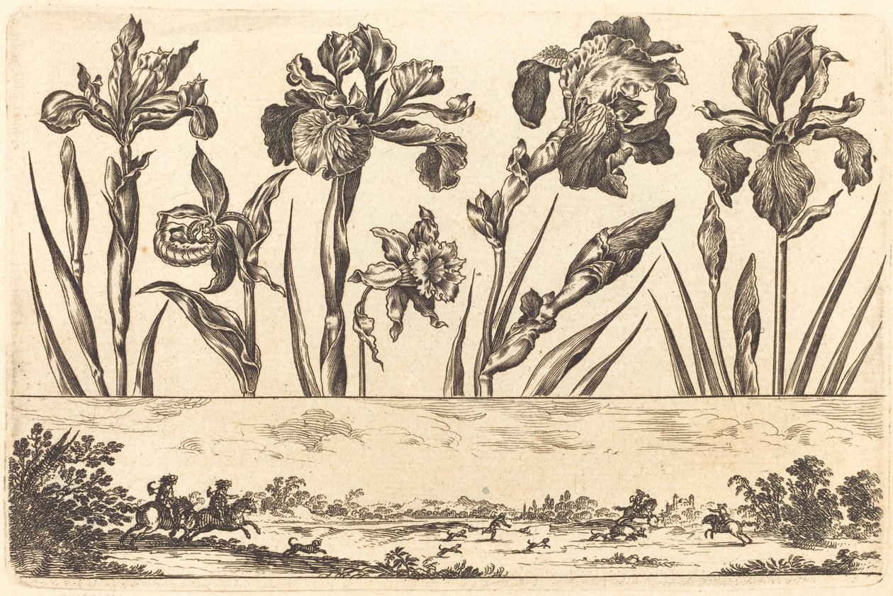Blomstertryk nr.3 af Nicolas Cochin after Balthasar Moncornet