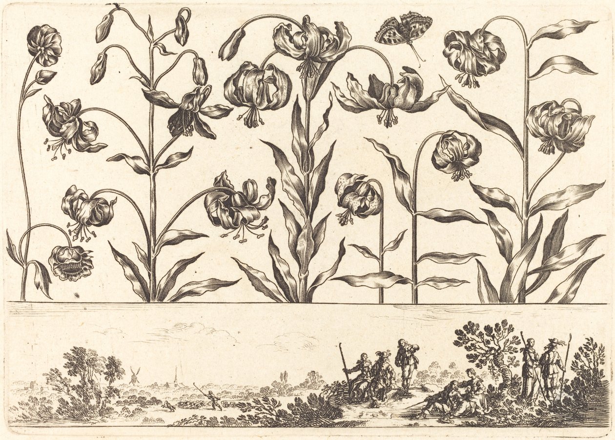 Blomstertryk nr.5 af Nicolas Cochin after Balthasar Moncornet