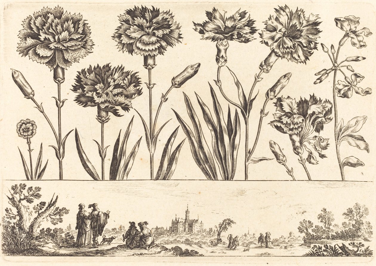Blomstertryk nr.9 af Nicolas Cochin after Balthasar Moncornet