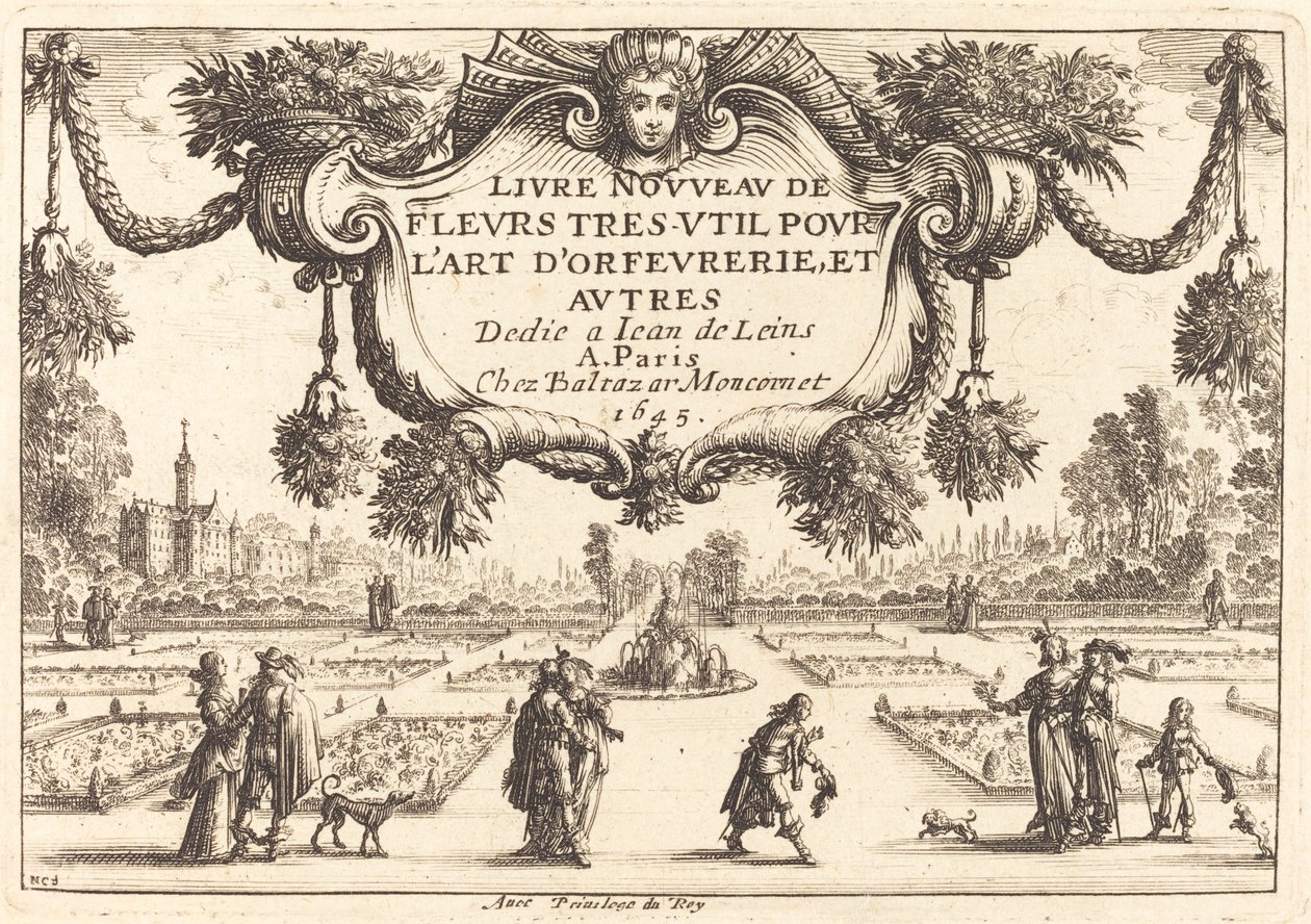 Titel side af Nicolas Cochin after Balthasar Moncornet
