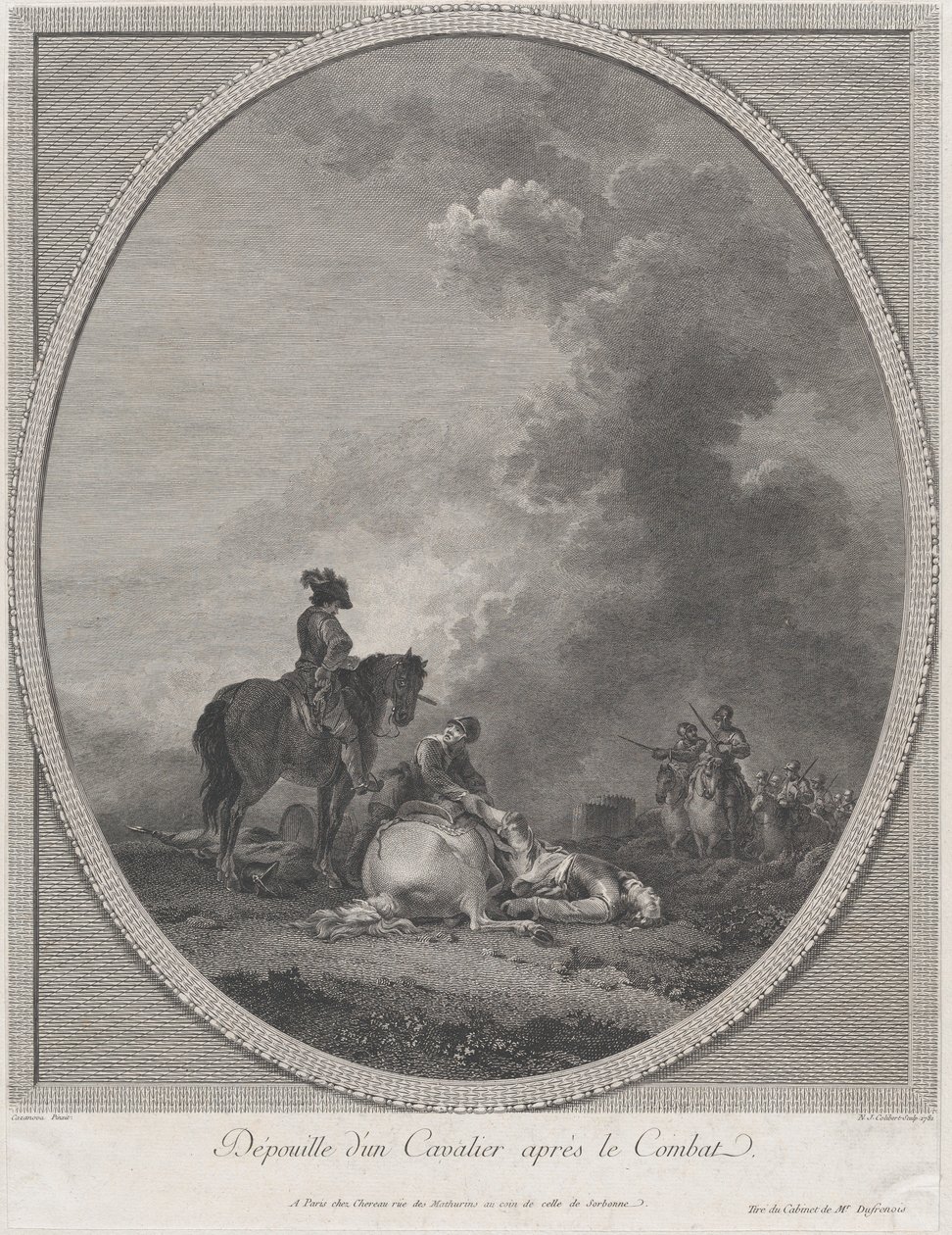Soldatens kadaver efter kamp, 1781., 1781. af Nicolas Colibert
