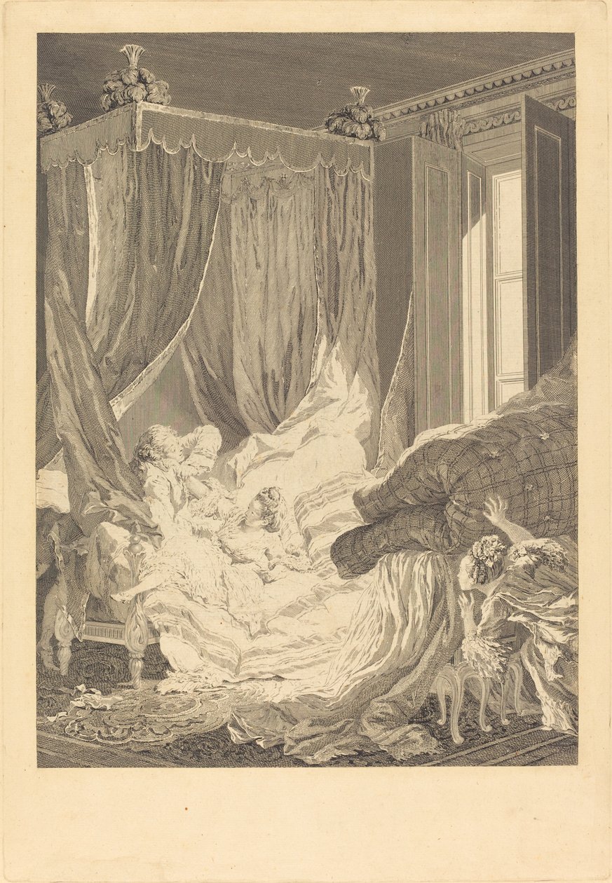 Den indiskrete kone af Nicolas Delaunay after Pierre Antoine Baudouin