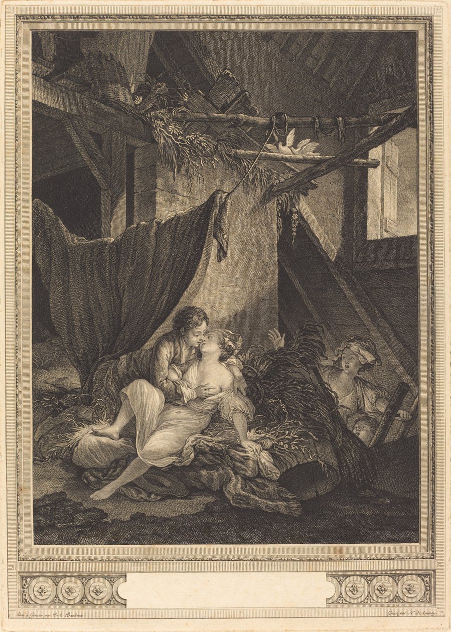 Sen pleje af Nicolas Delaunay after Pierre Antoine Baudouin