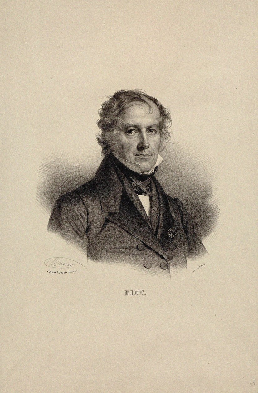 Portræt af Jean Baptiste Biot 1774-1862. af Nicolas Eustache Maurin