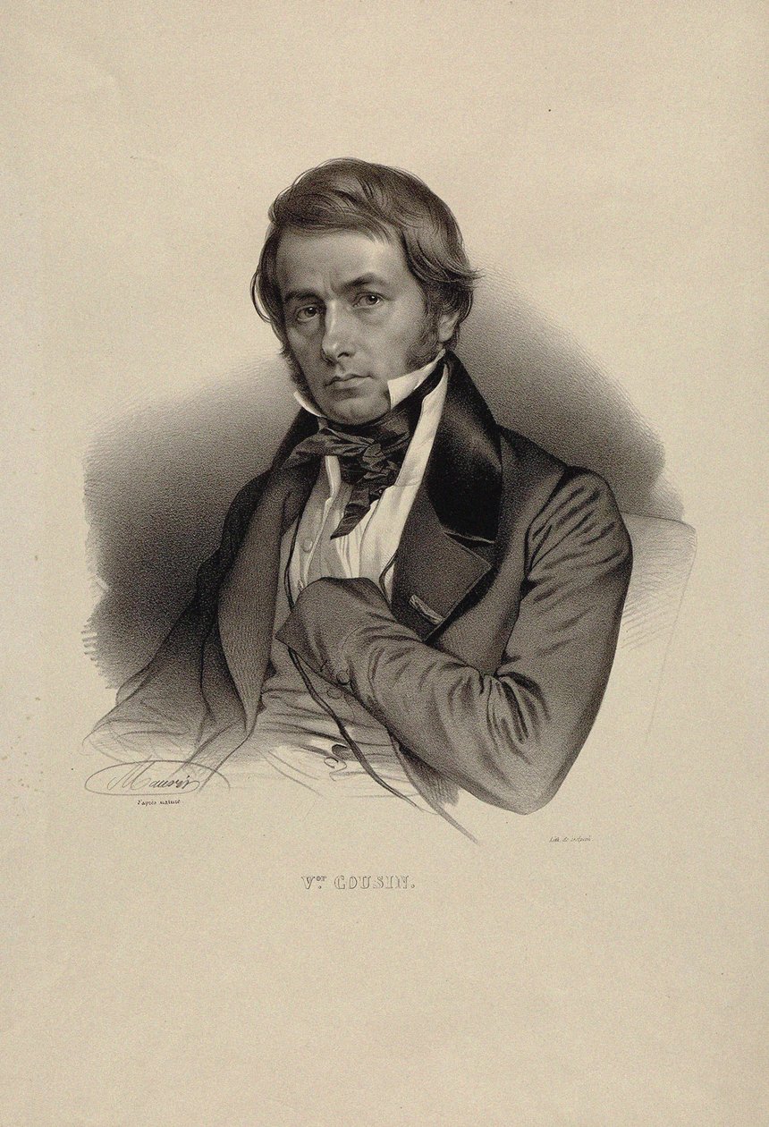 Portræt af filosoffen Victor Cousin 1792-1867. af Nicolas Eustache Maurin