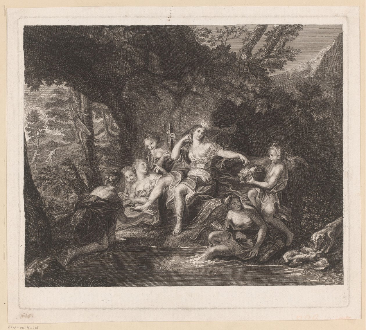 Dianas bad af Nicolas Gabriel Dupuis (attributed to)