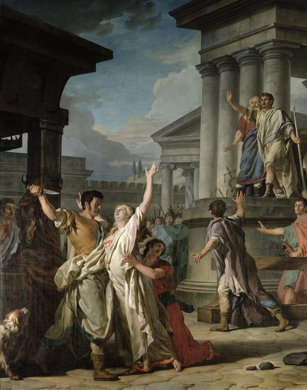 Virginius ved at dræbe sin datter, 1783 af Nicolas Guy Brenet