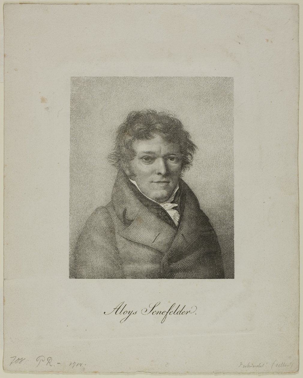 Portræt af Alois Senefelder af Nicolas Henri Jacob
