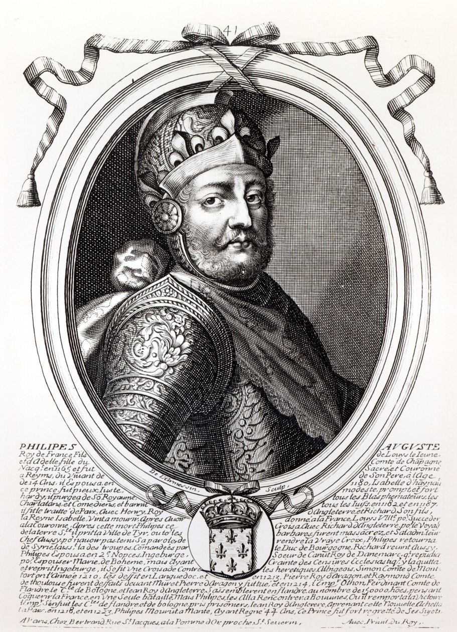 Philip Augustus II (1165-1223) Konge af Frankrig, fra 