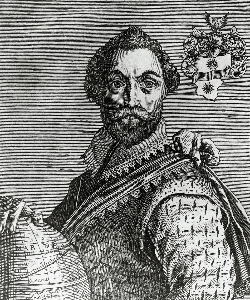 Portræt af Francis Drake (1540-1596) af Nicolas II de Larmessin