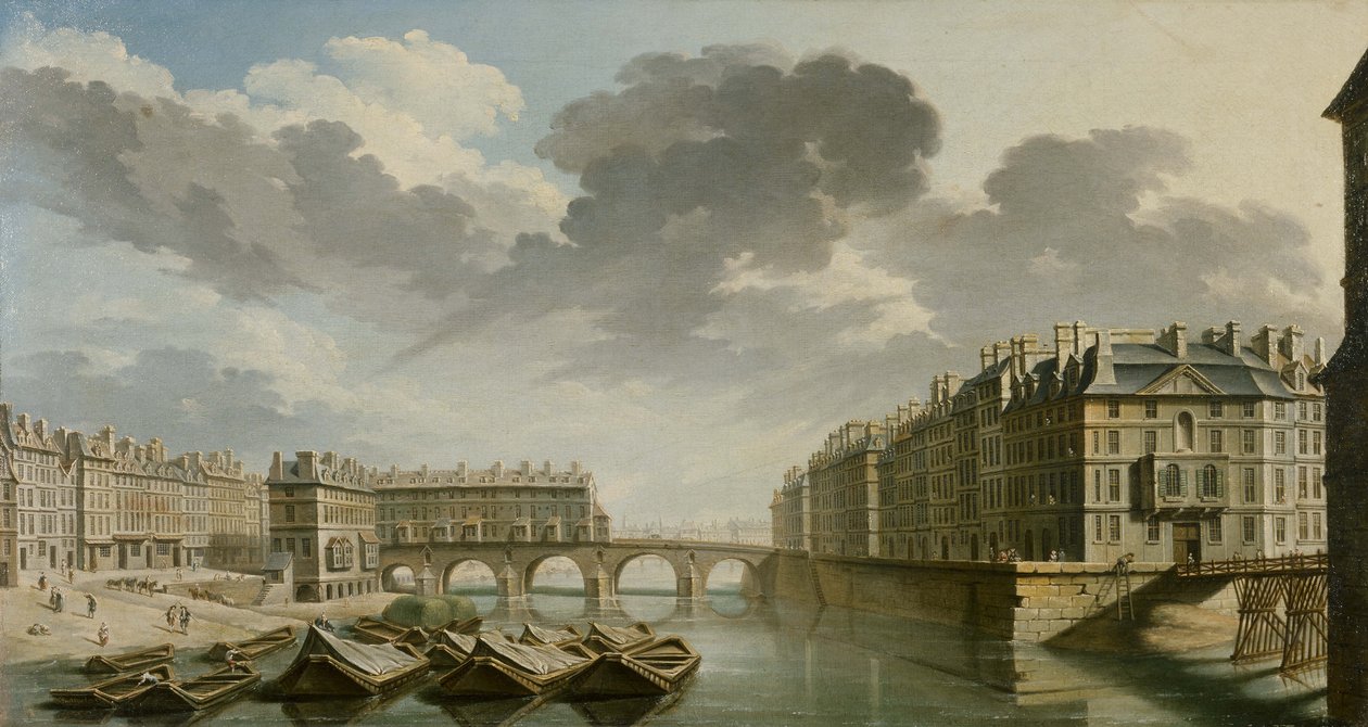 Quai des Ormes, Marie-broen og Saint-Louis-øen, 1757. af Nicolas Jean Baptiste Raguenet