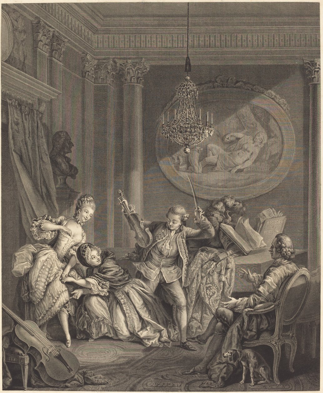 Vejen til formue af Nicolas Joseph Voyez after Pierre Antoine Baudouin