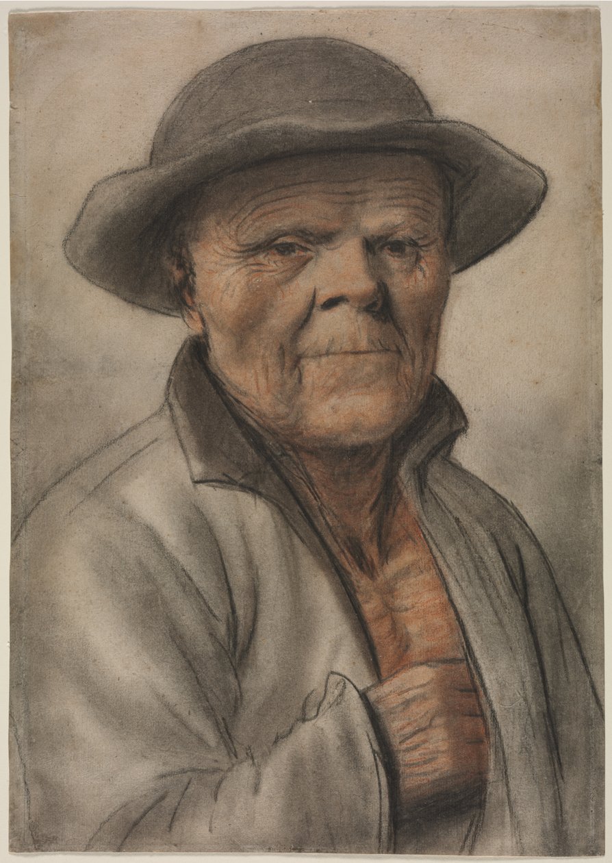 Portræt af en gammel mand, 1600-tallet. af Nicolas Lagneau