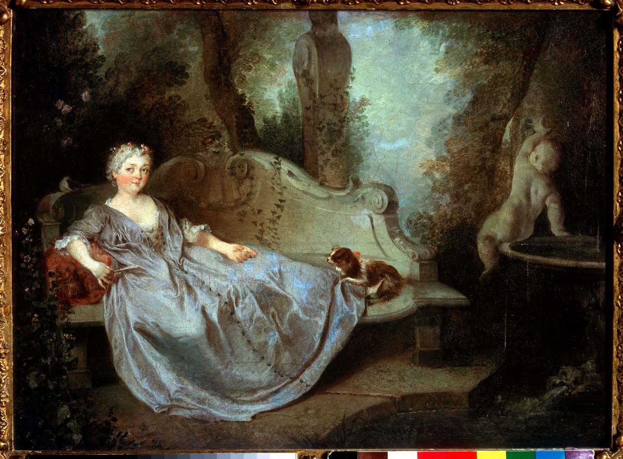 En dame i en have, 1700-tallet af Nicolas Lancret