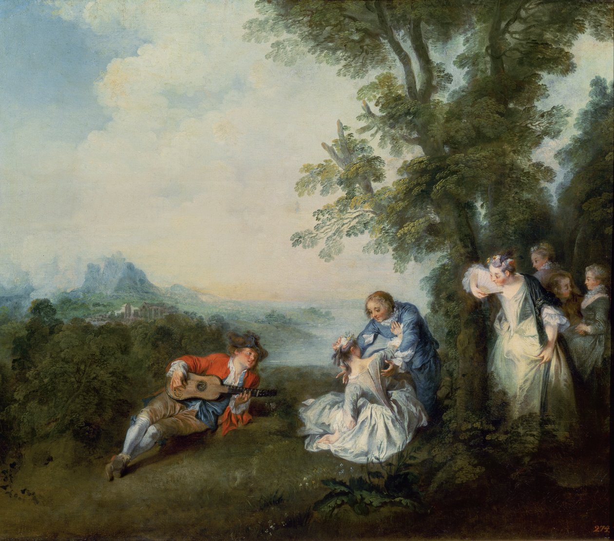 Et firma ved skovens udkant, 1720 af Nicolas Lancret