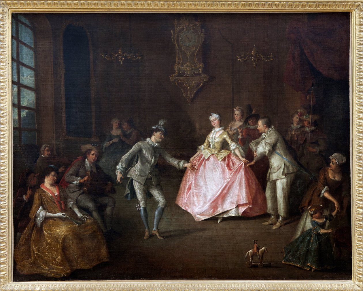 Før kostumeballet, Oliemaleri på lærred af Nicolas Lancret (1690-1743). Fotografi, KIM Youngtae, Nantes, Musee des Beaux Arts de Nantes. af Nicolas Lancret