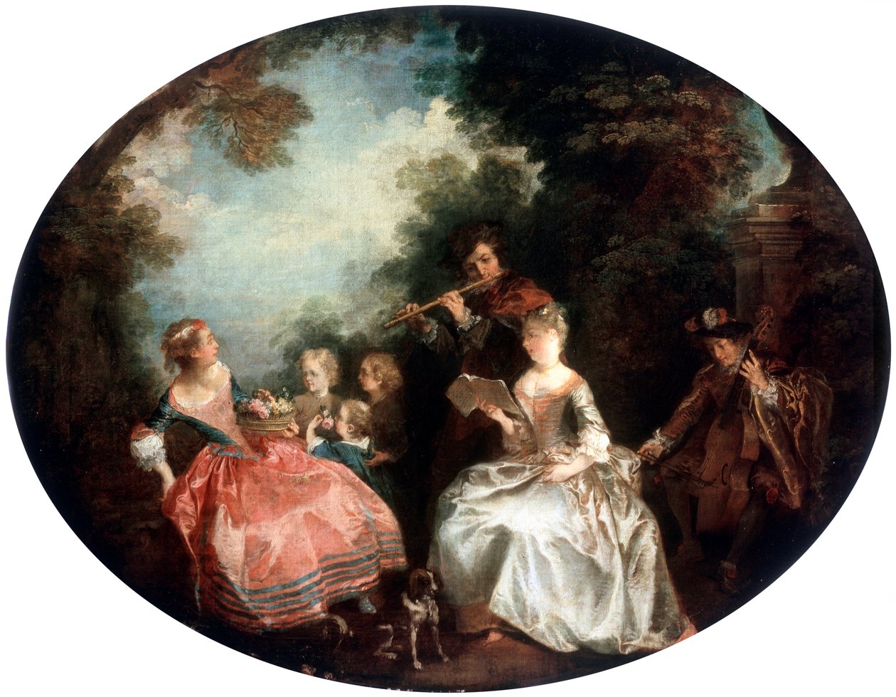 Koncert i en park, 1700-tallet. af Nicolas Lancret