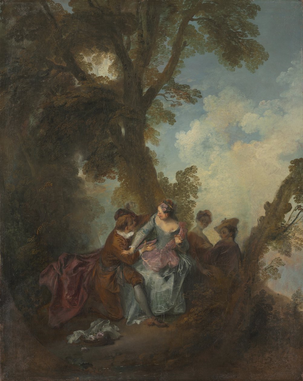Declaration of Love, c.1720 (olie på lærred) af Nicolas Lancret