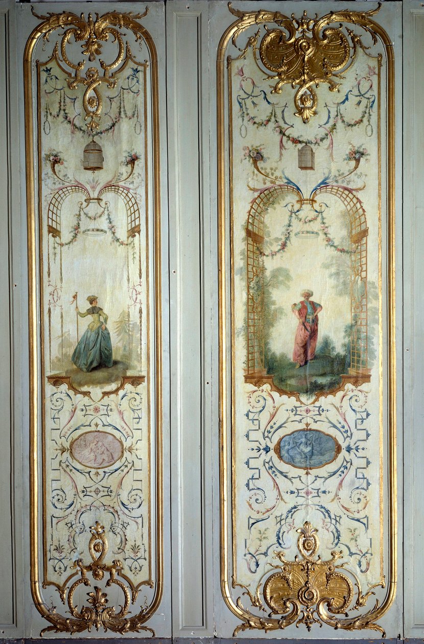 Malet panel af Hotel de Peyrenc realiseret af Nicolas Lancret (1690-1743) 1725 Paris, Dekorativ kunst af Nicolas Lancret