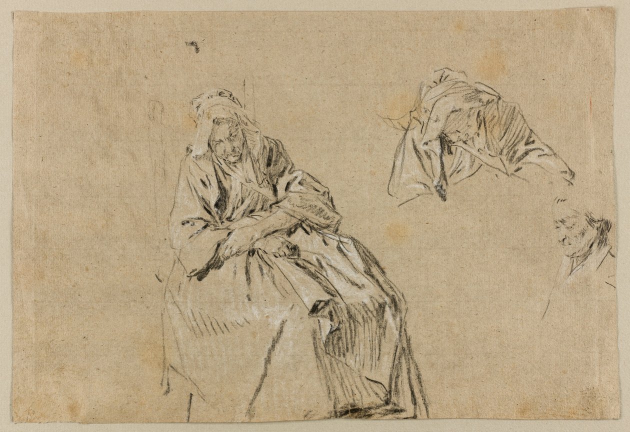 Studie for alderdom af Nicolas Lancret