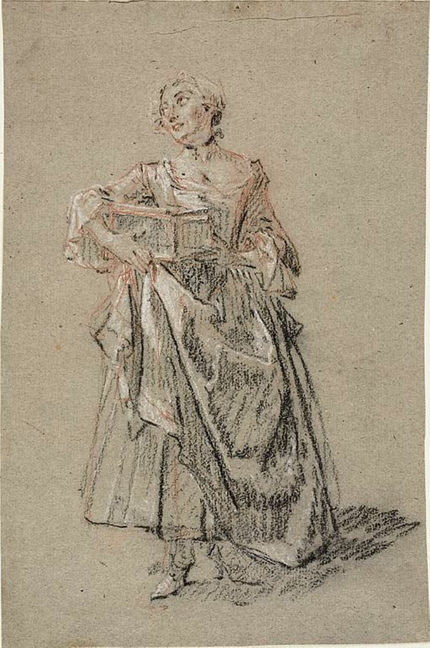Studie af en kvinde af Nicolas Lancret