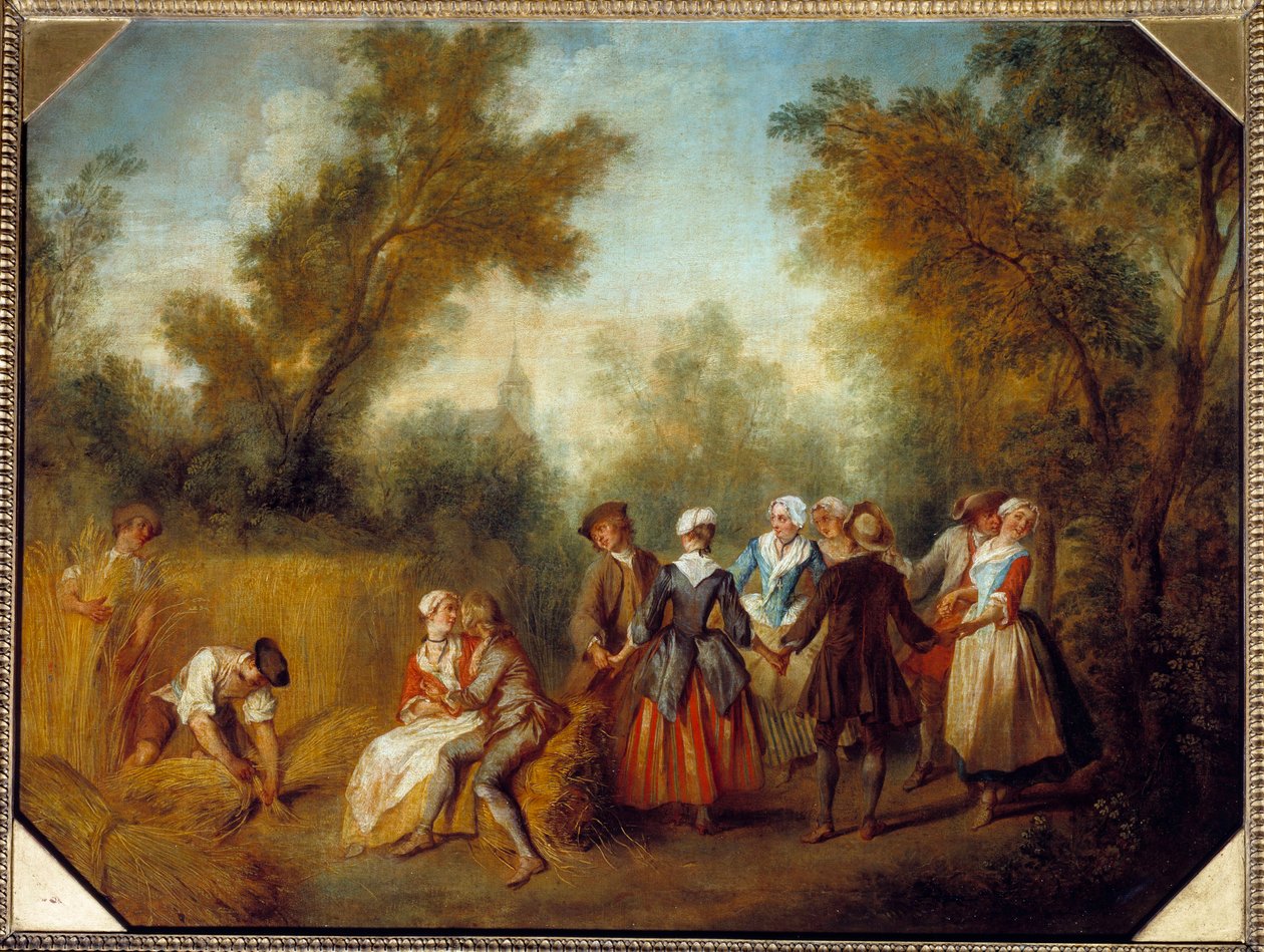 Sommer Country festscene ved høsttid. Maleri af Nicolas Lancret (1690-1743) 1700-tallet søn. 0,69x0,89 m af Nicolas Lancret