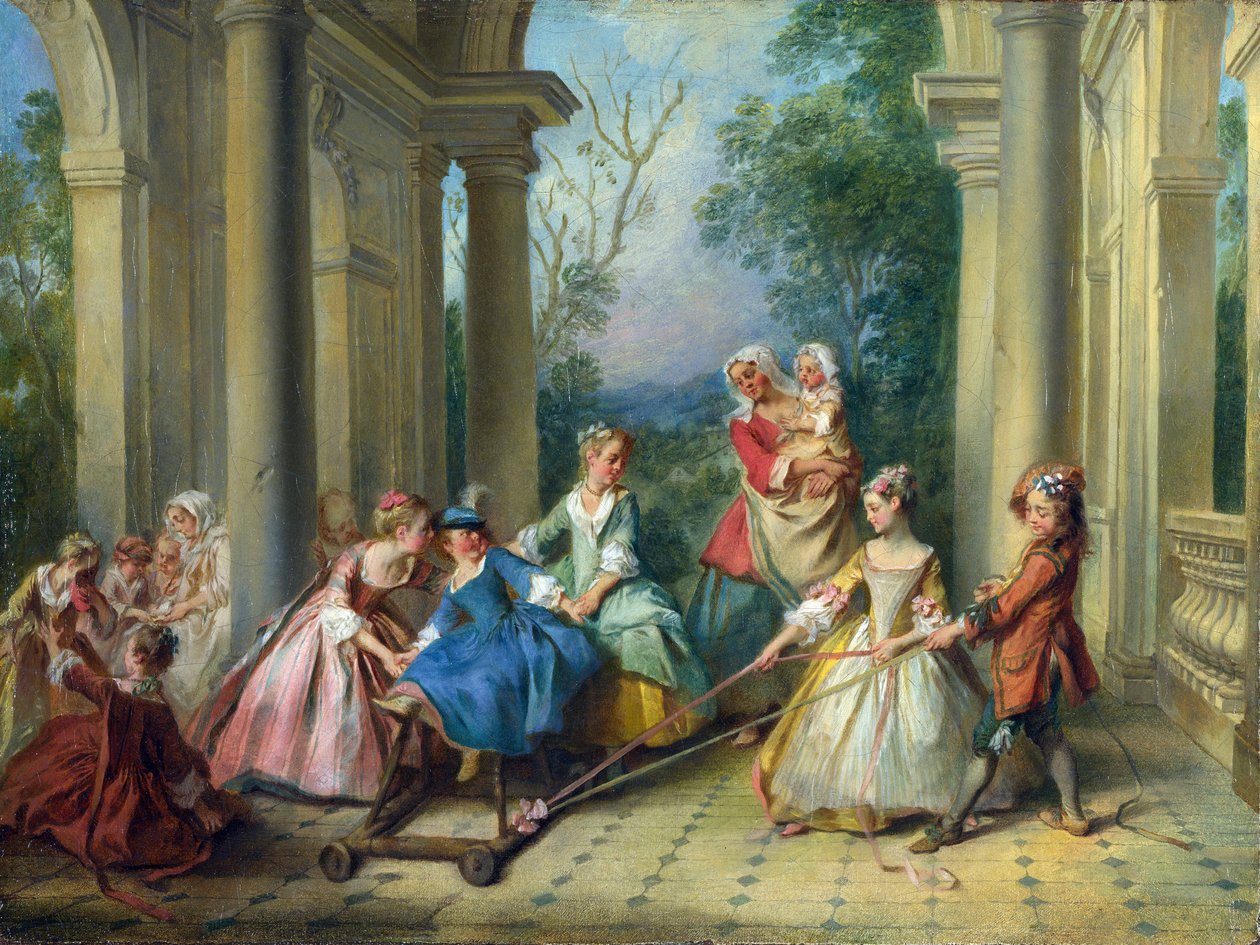 The Four Ages of Man: Childhood, ca. 1735 (olie på lærred) af Nicolas Lancret