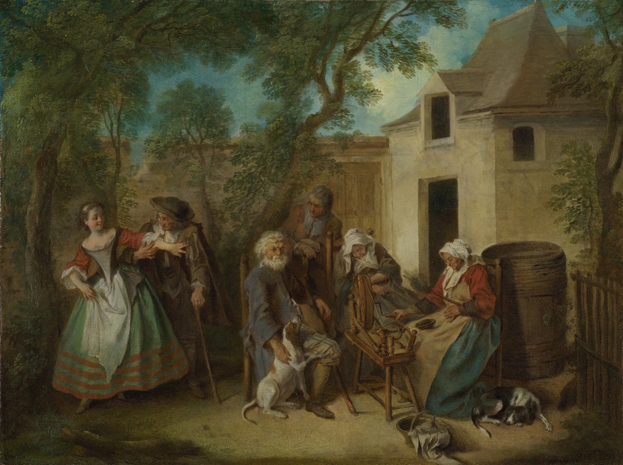Menneskets fire aldre: alderdom, ca 1735 af Nicolas Lancret