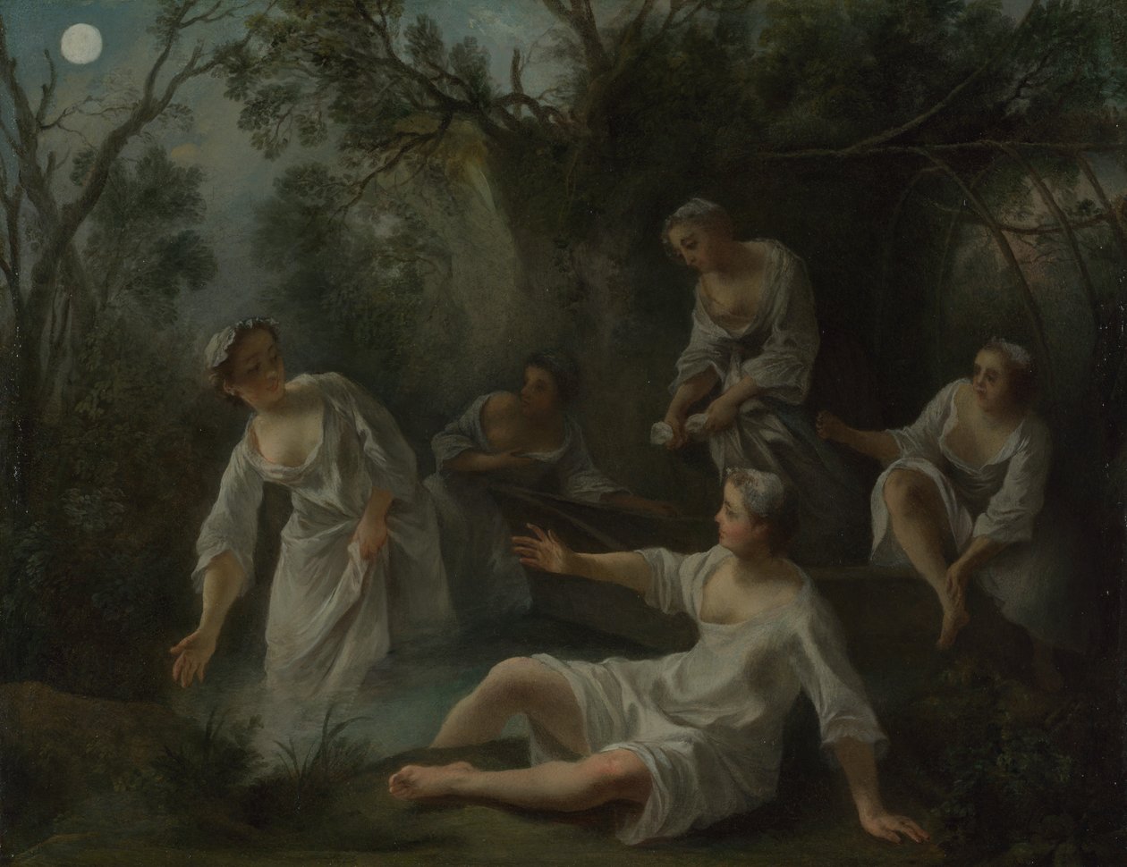 De fire gange på dagen: Aften, ca. 1740 af Nicolas Lancret