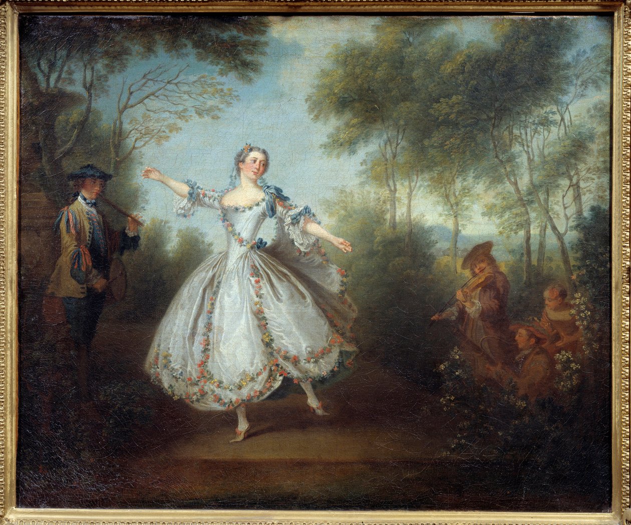Danseren Marie Anne Cuppi (1710-1770) kaldte den dansende Camargo. Maleri af Nicolas Lancret (1690-1743) af Nicolas Lancret