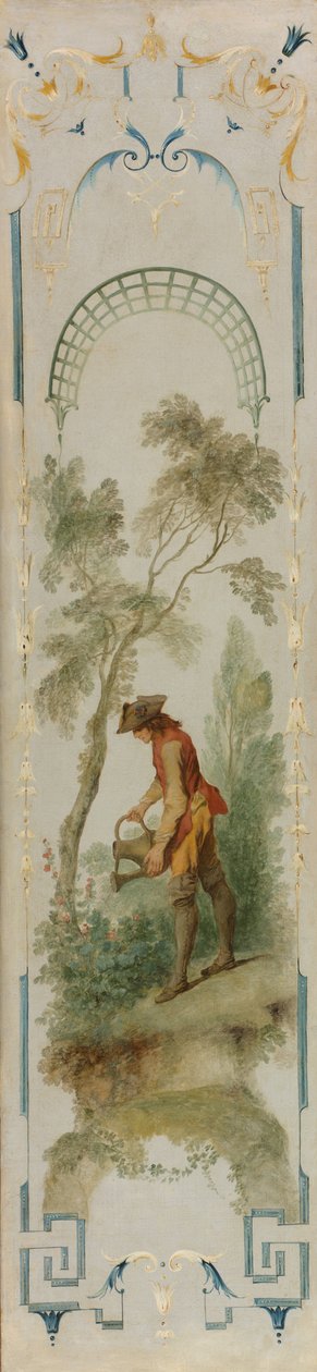 Vægpaneler: Gartneren, Havebrug, Vingården, Vippen, Gyngen, ca. 1723-1727. af Nicolas Lancret