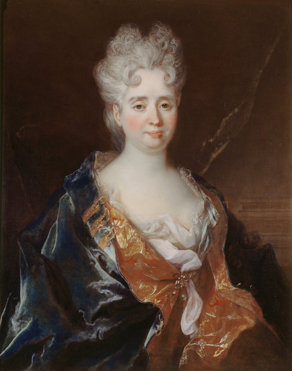Portræt af Anne-Thérèse de Marguenat de Courcelles, Marquise de Lambert, ca. 1710. af Nicolas Largillière de
