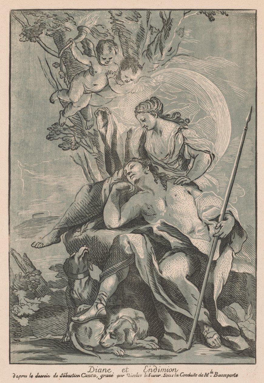Diana og Endymion af Nicolas LeSueur